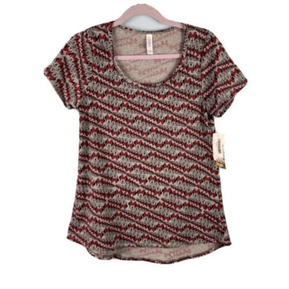 Lularoe Women Disney‎ Minnie Mouse Scoop Neck All Over Classic T Shirt Red Small
